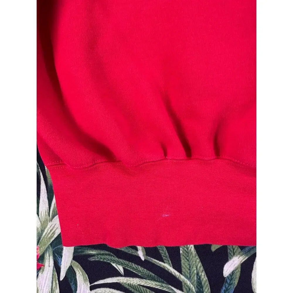 Nike Futura Red Athletic Crewneck Zippers Size Large